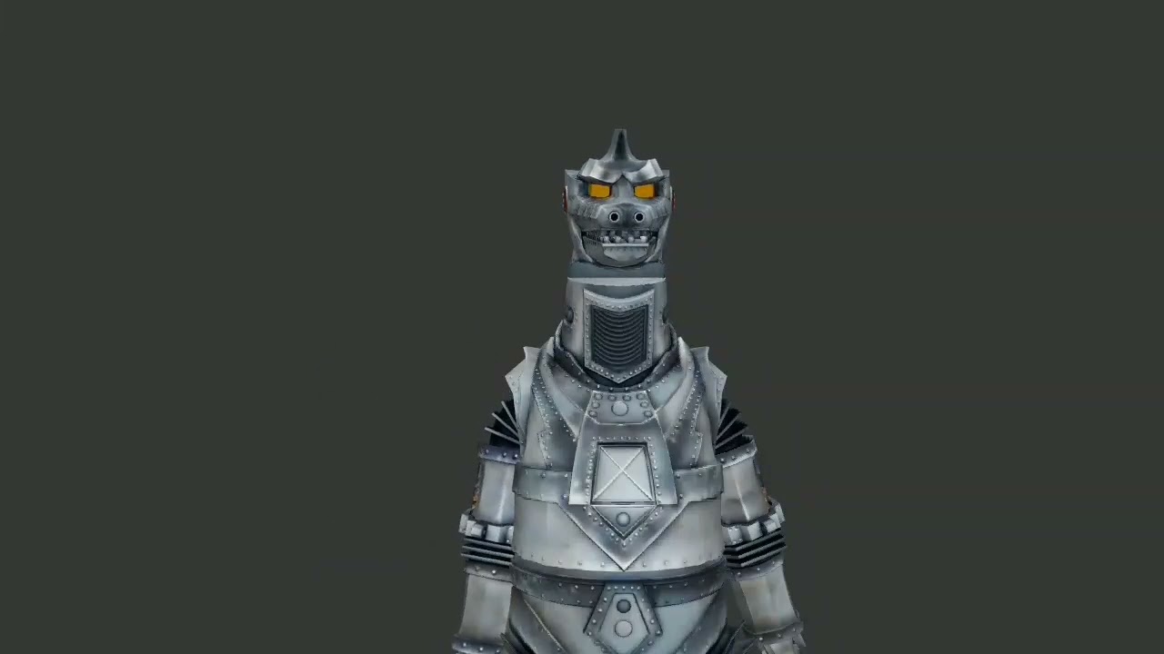 Animação teste do mechaGodzilla 1974 no prisma 3d legacy 