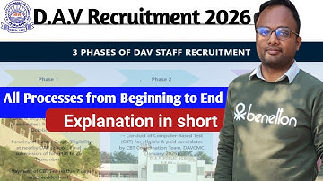 D.A.V Recruitment 2026 🔥 Phase 1,2 & 3 | All Process In Short| #davschool 