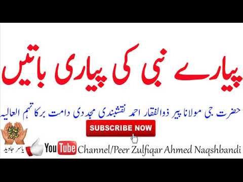 Pyare Nabi Ki Pyari Baate Bayaan By Maulana Zulfiqar Ahmad Naqshbandi Mujaddidi 2020 Faqeer Ul Islam