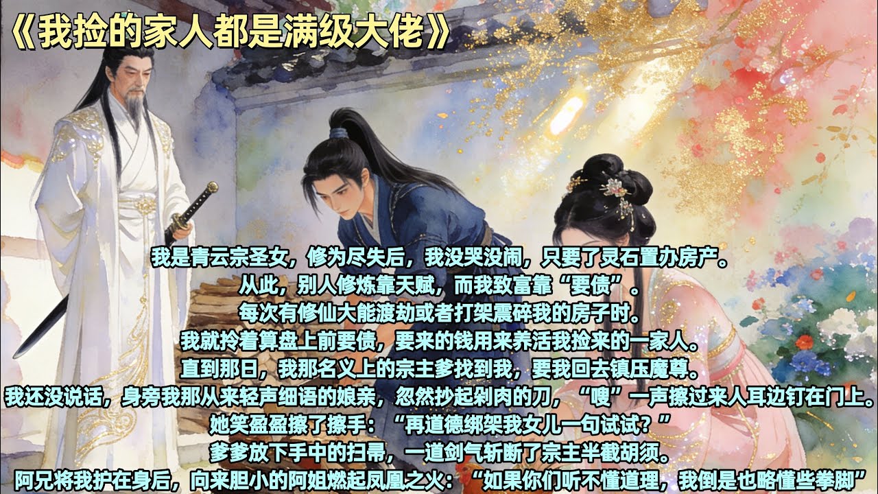 我是青云宗圣女，修为尽失后，我没哭没闹，只要了灵石置办房产。从此，别人修炼靠天赋，而我致富靠“要债”。