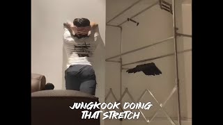 Jungkook doing THAT stretch 👀 | Weverse Live 230629 [ENG SUBS]
