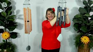 Marigold Six Bell Hand Tuned Wind Chimes w/ Scroll Design on QVC