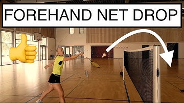 BADMINTON TECHNIQUE #54 - HOW TO DO A STRAIGHT FOREHAND NET DROP