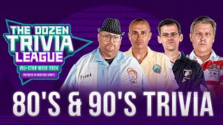 1980's & 1990's Pop Culture & Sports Trivia Duel | AllStar Week 2024  The Dozen Trivia League