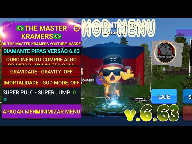 DIAMANTE PIPAS MOD MENU V2 DINHEIRO E MUITO MAIS!!! 