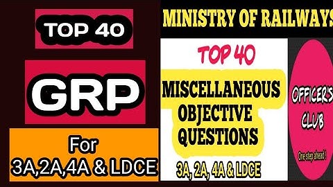 Miscellaneous objective questions for Appendix 3A,2A,4A & LDCE