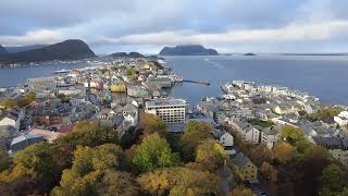 Byrampen Viewpoint. A Hike To The Top Of The Mountain To See The City. Wow - Alesund Norway - Ectv