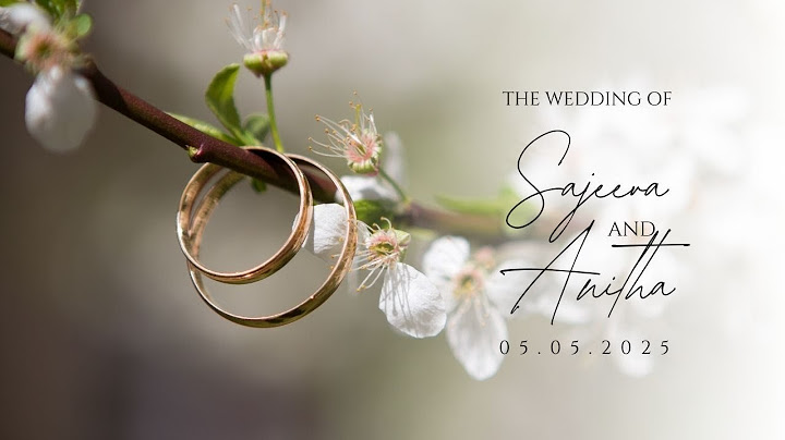 SAJEEVA & ANITHA WEDDING LIVE STREAMING