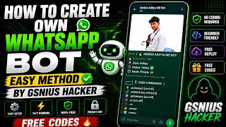 How to create own WhatsApp bot easy method#geniushackeraditya#freedeploy#newideassewing#knowledgegro screenshot 1