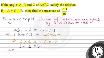 If the angles \( \mathrm{A}, \mathrm{B} \) and \( \mathrm{C} \) of \( \triangle \mathrm{ABC} \) ...