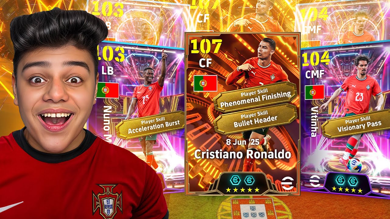 فجرت بكدج افضل مهاجم ف التاريخ كريستيانو رونالدو 107وصدمني رأسياته وارتقاءه😱🔥||efootball2025