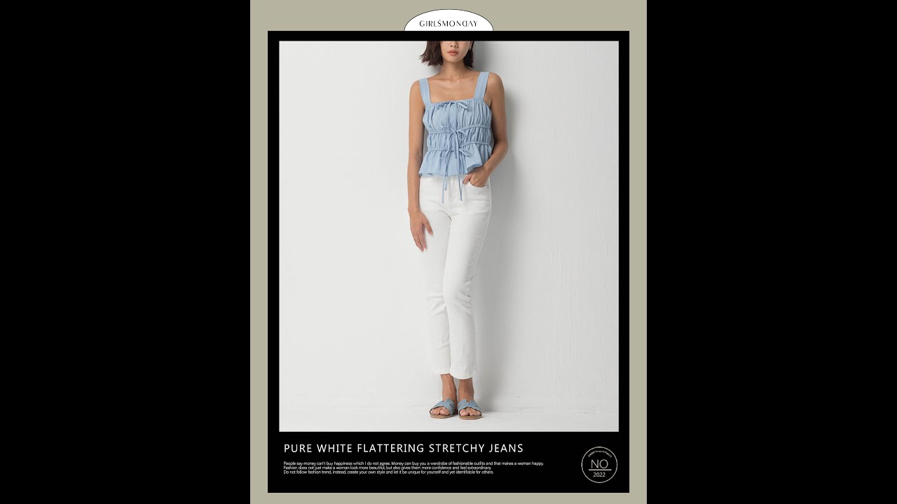 PURE WHITE FLATTERING STRETCHY JEANS YouTube