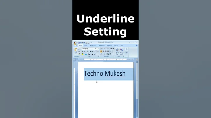 कम्प्यूटर बेसिक | Underline Setting | Microsoft word Computer #shorts