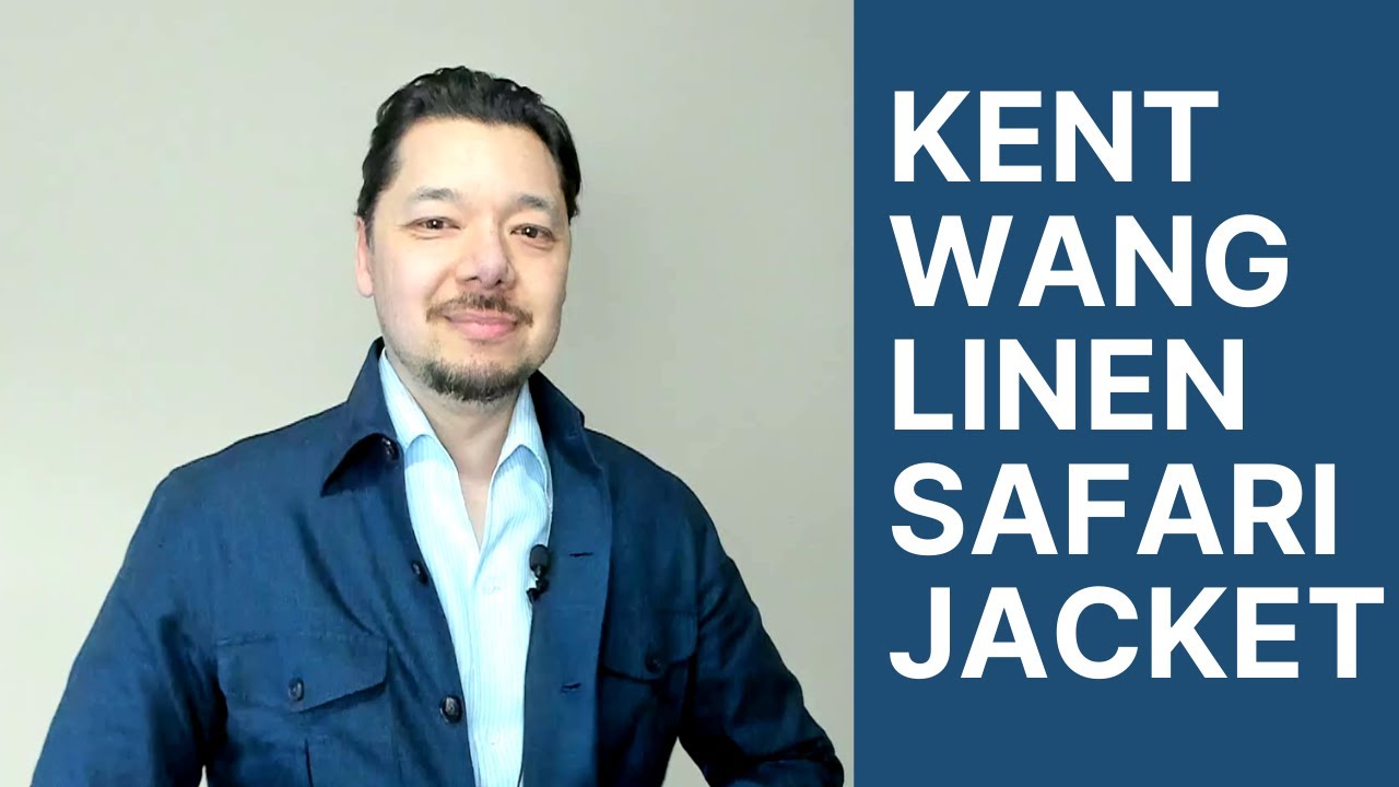 Kent Wang Navy Linen Safari Jacket - YouTube