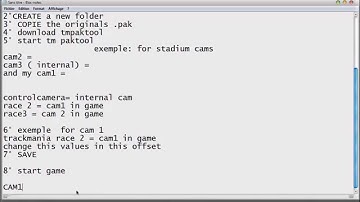 TUTORIAL : HOW TO CUSTOMIZE THE CAMERAS IN TRACKMANIA HD