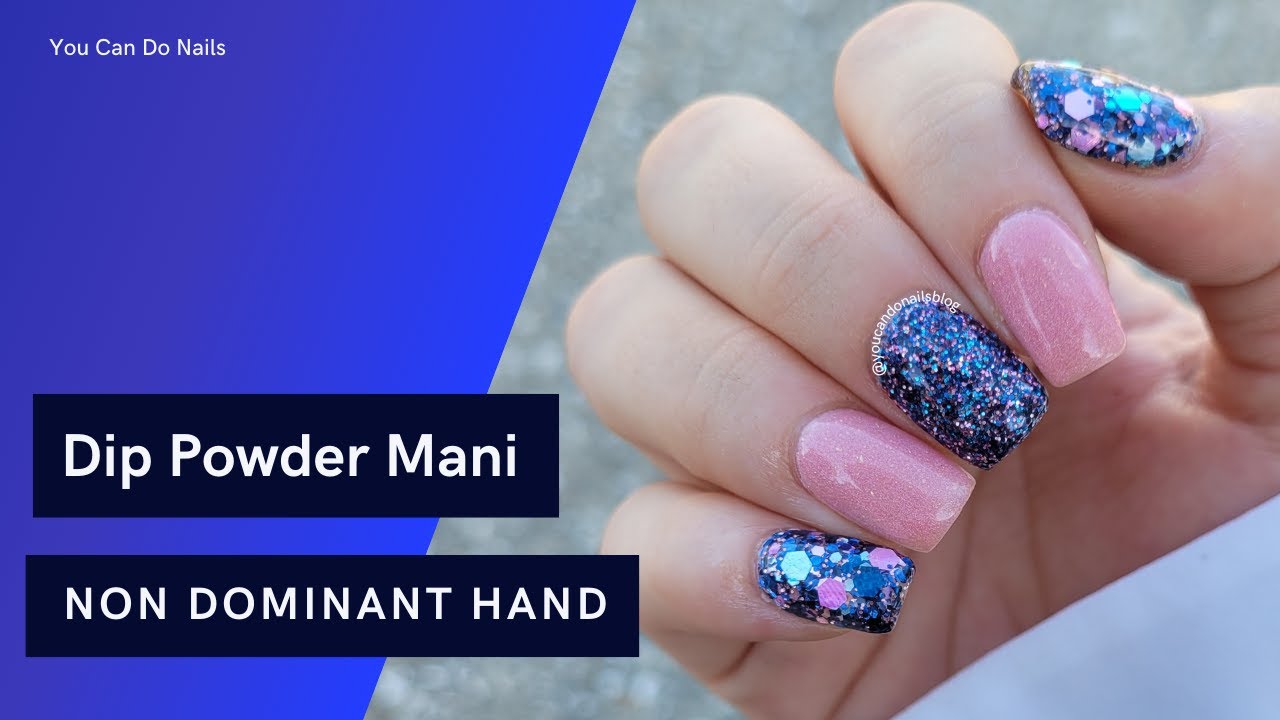 Dip Powder Mani Non Dominant Hand Blue Pink DIY Dip Powder dip-powder-mani-non-dominant-hand-blue-pink-diy-dip-powder