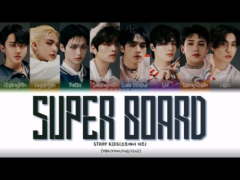 STRAY KIDS - SUPER BOARD (ПЕРЕВОД | КИРИЛЛИЗАЦИЯ | COLOR CODED LYRICS)