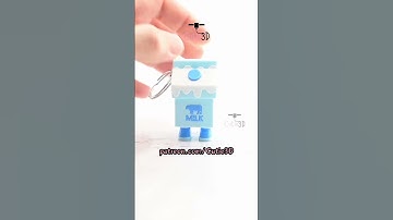 🥛 Cutie3D Milk Carton With Legs Keycap Clicker Keychain #shorts #3dprinting #clicker #keychain