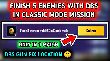 FINISH 5 ENEMIES WITH DBS IN CLASSIC MODE 🔥 DBS GUN LOCATION IN CLASSIC MODE 🔥 BGMI RP MISSION