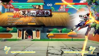 DBFZ Bardock: basic corner combo into knockdown (4891)
