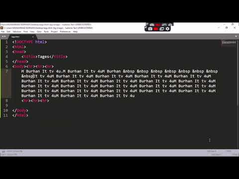 basics tag in html for space,horizontal line,spacing, div tag and line break.By m burhan it tv 4u.