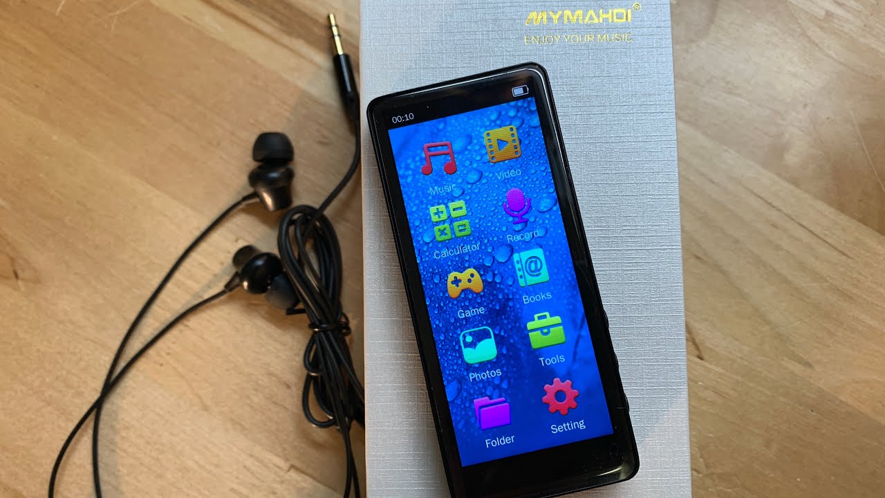 MYMAHDI MP3 Player 8GB HiFi Lossless Sound Player with FM Radio Voice Recorder Supports up to 128GB，Black High Resolution and Full Touch Screen 