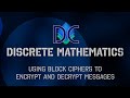 Discrete math  encrypting using a block cipher