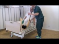 Lifting Patient's legs up in bed Lifting Patient's legs up in bed