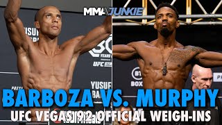UFC Fight Night 241: Barboza vs. Murphy Weigh-In Live Stream | Fri. @ 12 p.m. ET