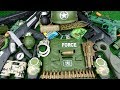 Military Guns Toys & Equipment !!! Weapon Toys - Box of Toys