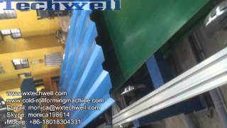 Roofing Sheet Roll Forming Machine with Tracking Cutting and Auto Stacker
