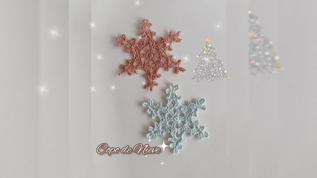 😯Fácil decoración navideña!!❄️ Copo de nieve a crochet. 🎄