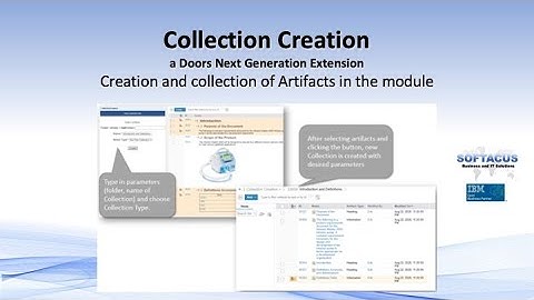 Collection Creation - IBM DOORS Next Generation Extension provided by Softacus