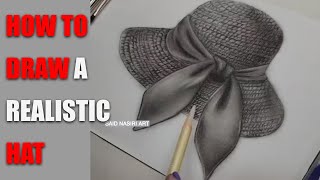 How to Draw a Realistic Hat | Step by Step Tutorial