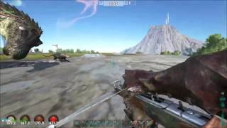 ARK SOTF Battle royal Mod: NA player plays on EU server Spino vs Saber MR. Glider FTW (PVP) screenshot 3