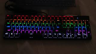 HP GK320 Wired RGB  Mechanical Gaming Keyboard Light Effects in DETAIL