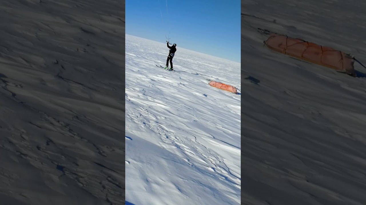 Kite ski south Greenland ice sheet