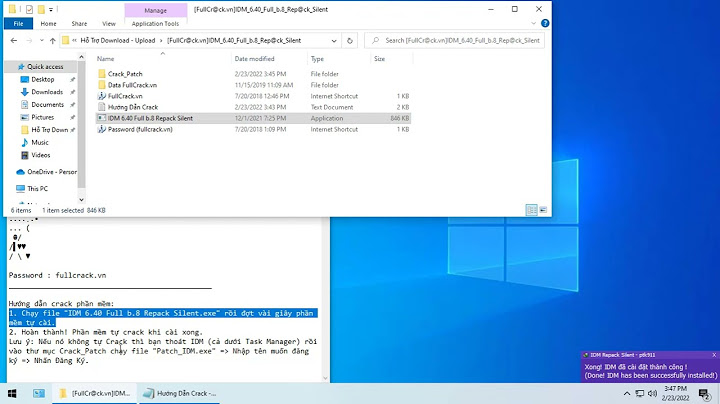 Hướng dẫn chi tiết crack idm 6.32 build 6 năm 2024