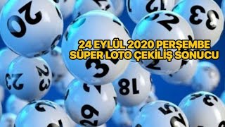 Süper Loto Çekiliş Sonuçları 24 Eylül 2020