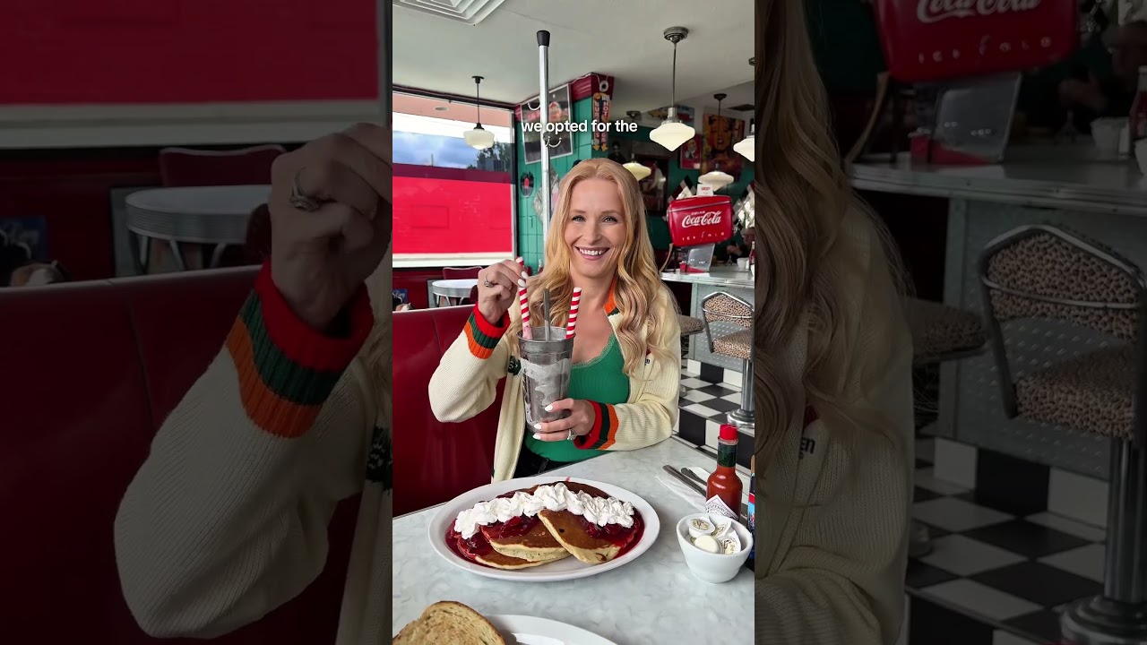 Retro 1950’s diner with big portions and milkshakes 