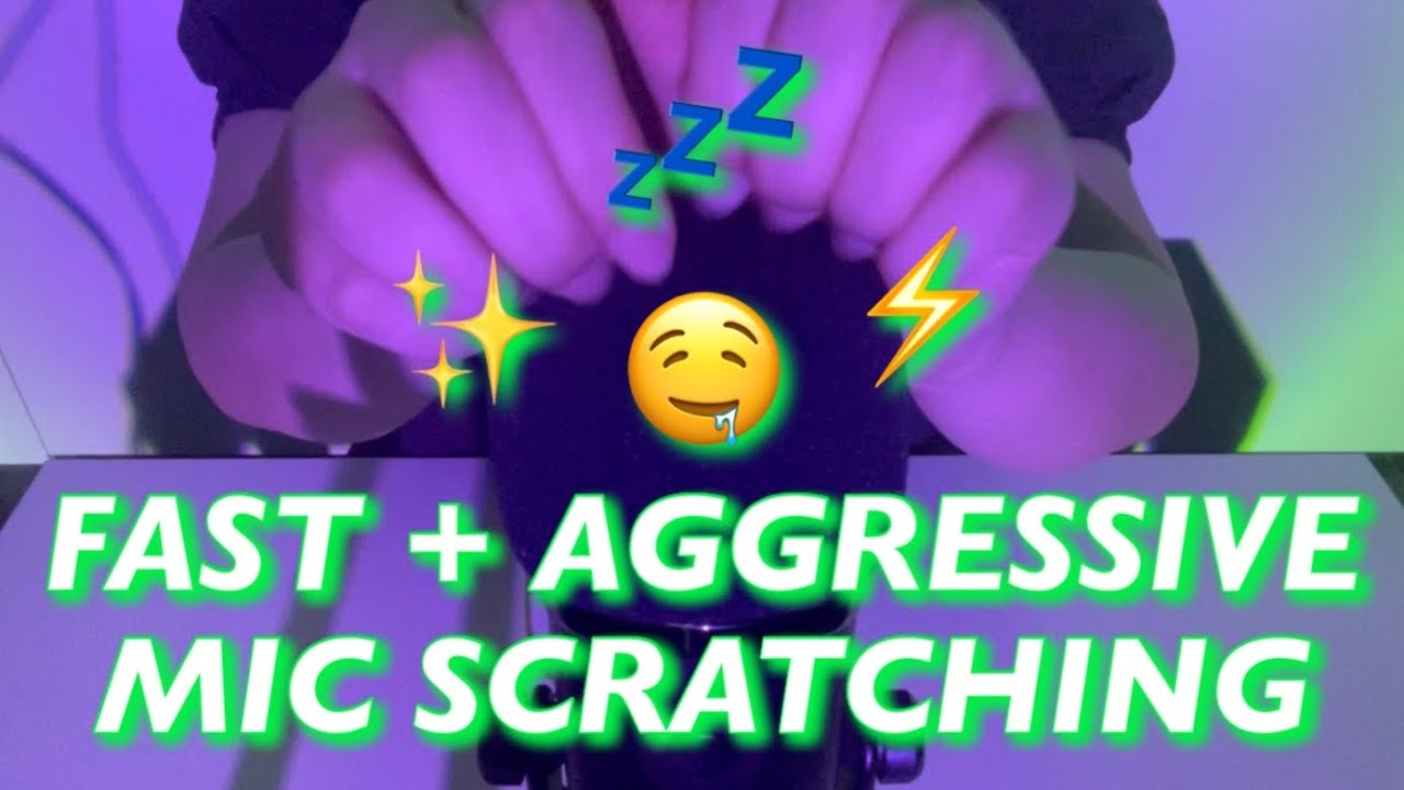 Anticipatory ASMR / Fast + Aggressive Mic Scratching for 10 min / No ...