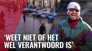 Waaghalzen Durven Het Aan Eerste Schaatsers Op Grachten