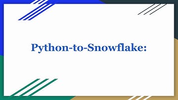 Connection of Snowflake using python