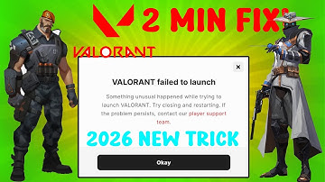How to fix  Valorant Failed To Launch Something Unusual Happened While Trying To Launch | new trick