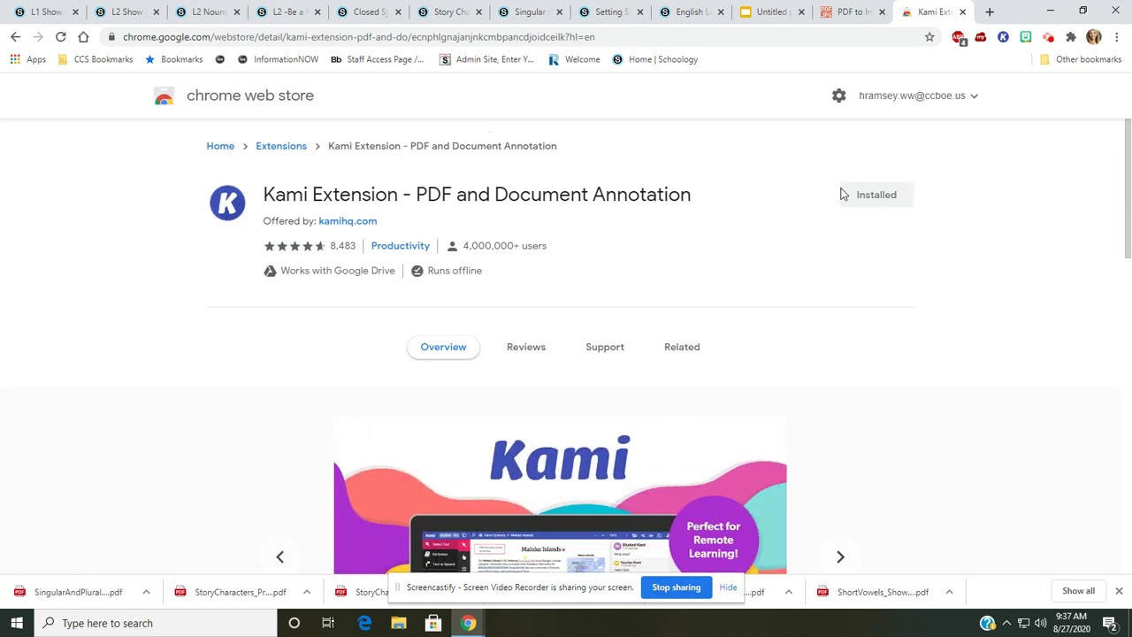 how to submit assignments in kami