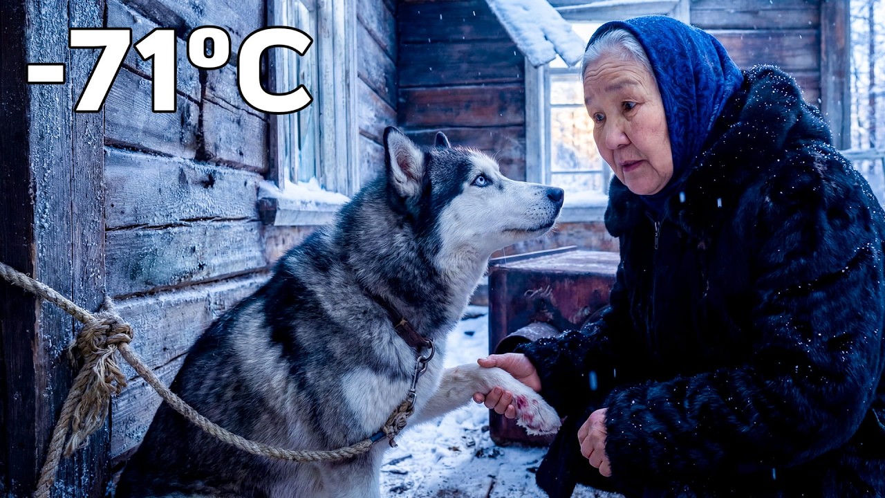 This Elderly Woman Rescued a Husky Dog Abandoned in a Dilapidated Shack!