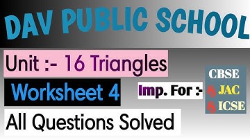 DAV Class 5 Maths Unit 16 Worksheet 4 All Questions Solved|DAV Class 5 Maths Chapter 16 Worksheet 4|