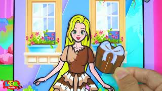 [paper dolls] Costume Rapunzel Poor and Rich Mother and Daughter | Rapunzel Compilation 놀이 종이