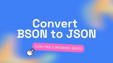 How to convert BSON to JSON