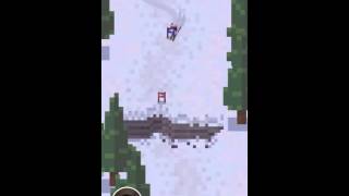 Skiing down yeti mountain